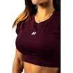 Damski podkoszulek Nebbia STRONG BEAUTY Open-back Cropped Top 430 dark red