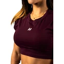 Damski podkoszulek Nebbia STRONG BEAUTY Open-back Cropped Top 430 dark red