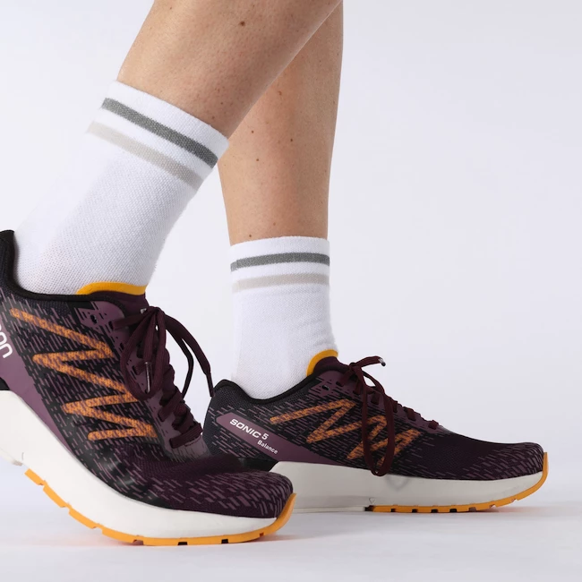 Damskie buty do biegania Salomon  Sonic 5 Balance Grape Wine/Black