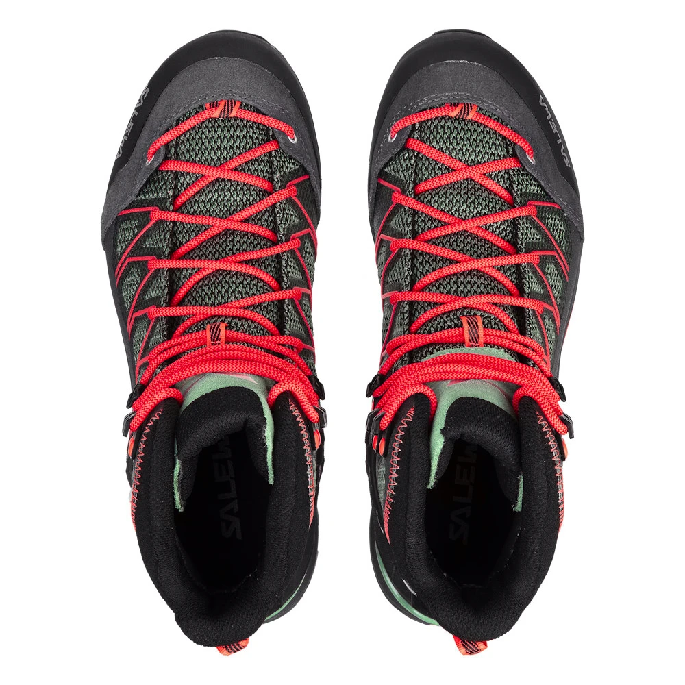 Damskie buty outdoorowe Salewa  WS MTN Trainer Lite Mid Gtx Feld Green/Fluo Coral