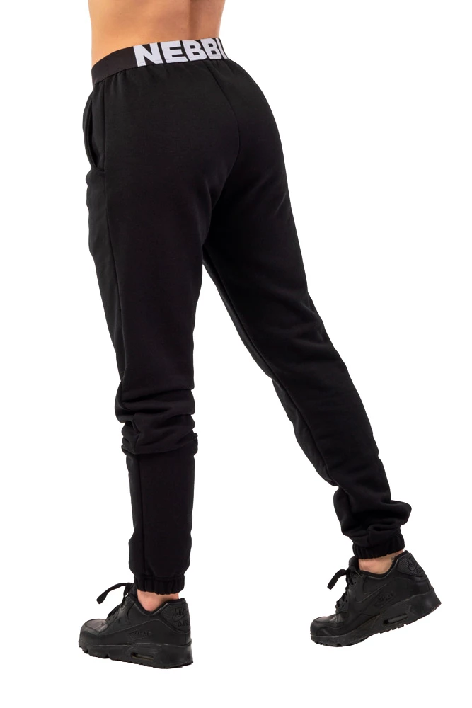Damskie dresy Nebbia  Iconic Mid-Waist Sweatpants 408 black