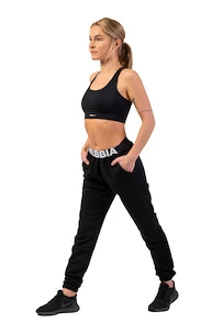Damskie dresy Nebbia  Iconic Mid-Waist Sweatpants 408 black XS