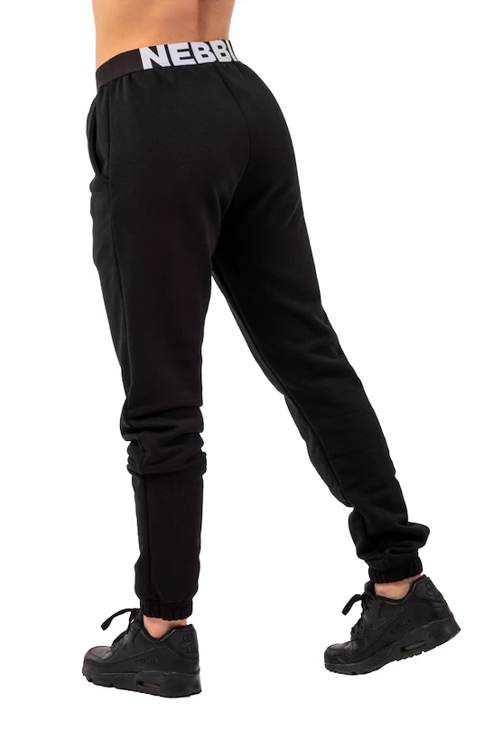 Damskie dresy Nebbia  Iconic Mid-Waist Sweatpants 408 black XS