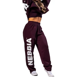 Damskie dresy Nebbia STRONG BEAUTY Loose-Fit Baggy Pants BOYFRIEND STYLE 432 dark red