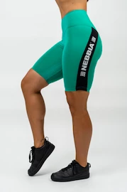 Damskie spodenki rowerowe Nebbia ICONIC High Waisted Biker Shorts 238 green