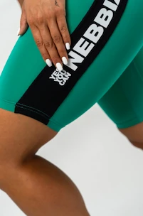 Damskie spodenki rowerowe Nebbia ICONIC High Waisted Biker Shorts 238 green