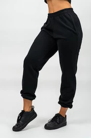 Damskie spodnie dresowe Nebbia Sports luźne spodnie dresowe GYM TIME Czarne