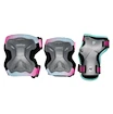 Dziecięce ochraniacze na rolki Powerslide  Kids Pro Girls II Set Grey/Pink