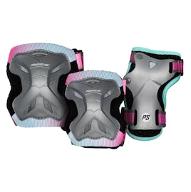 Dziecięce ochraniacze na rolki Powerslide Kids Pro Girls II Set Grey/Pink