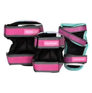 Dziecięce ochraniacze na rolki Powerslide  Kids Pro Girls II Set Grey/Pink