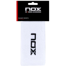 Frotka NOX 2 White/Black Logo Long Wristbands