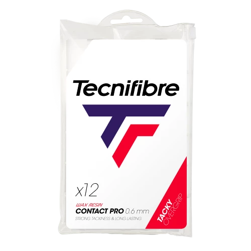 Górna owijka Tecnifibre  Contact Pro White 12 Pack