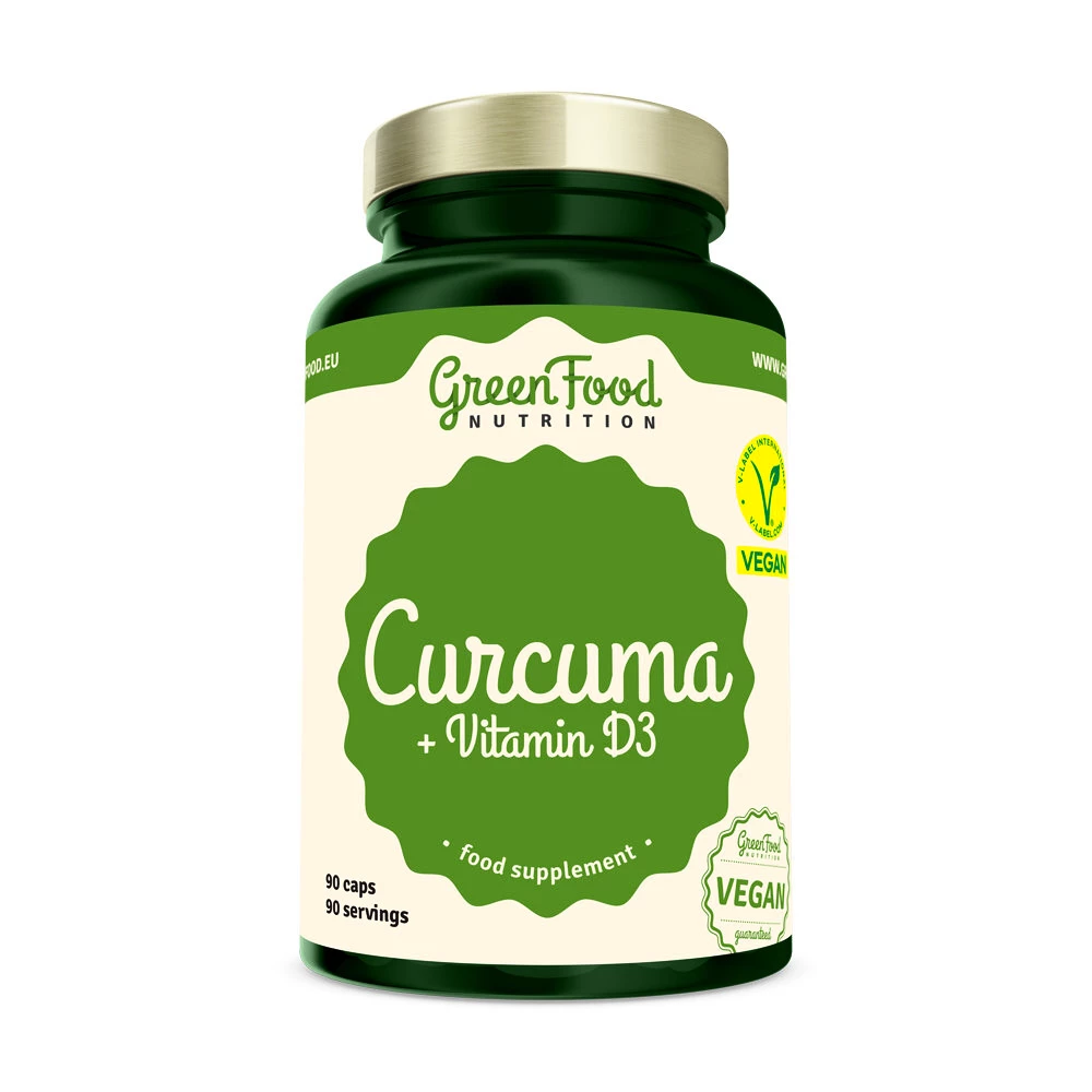 GreenFood  Curcuma + Vitamin D3 90 caps
