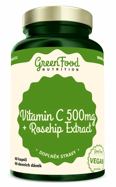 GreenFood  Vitamin C 500 mg + Rosehip Extract 60 caps