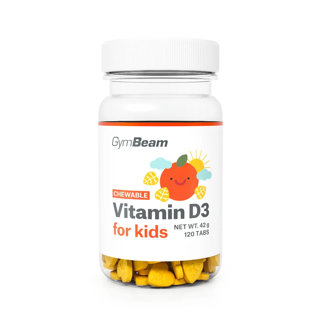 GymBeam Chewable Vitamin D3 for kids 120 tabs orange