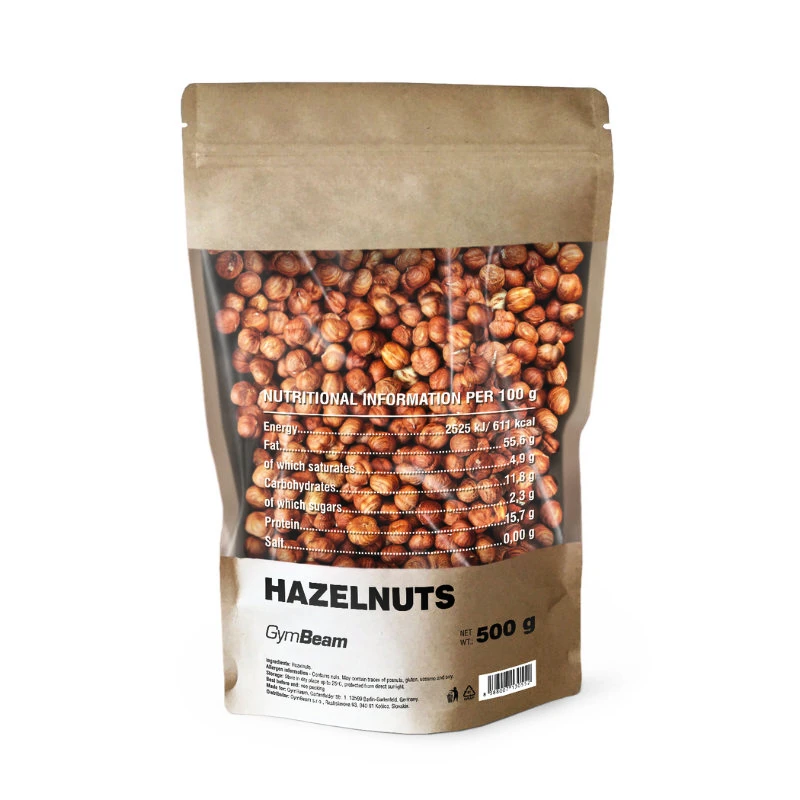 GymBeam Hazelnuts  500 g