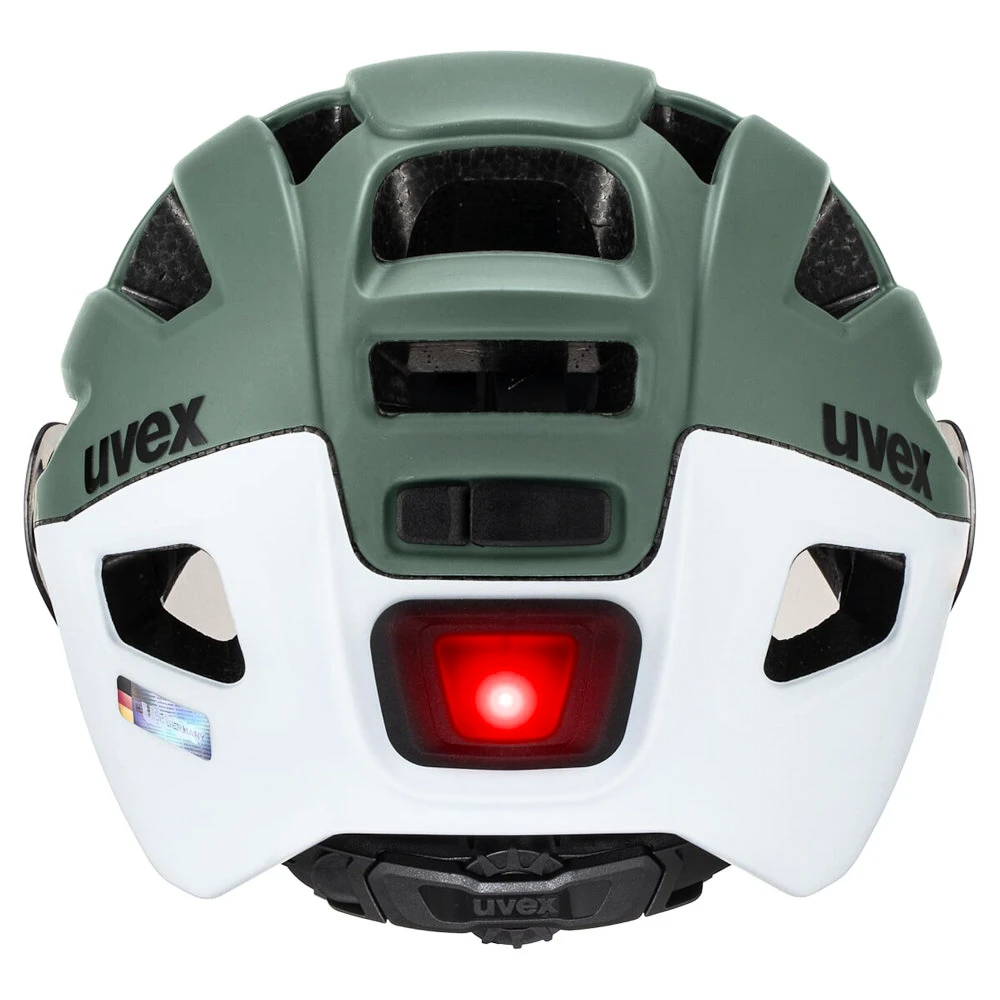 Kask rowerowy Uvex Finale Visor V Moss Green-Cloud M (S4109770400)