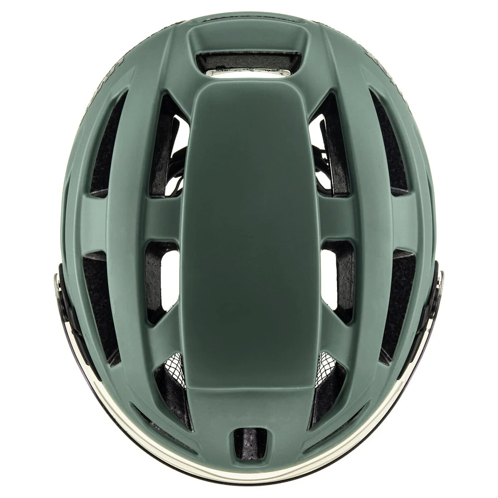 Kask rowerowy Uvex Finale Visor V Moss Green-Cloud M (S4109770400)