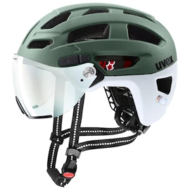Kask rowerowy Uvex Finale Visor V Moss Green-Cloud M (S4109770400)