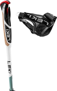 Kijki trekkingowe Leki  Spin Shark SL, white-smokegreen-dark anthracite, 100 - 130 cm