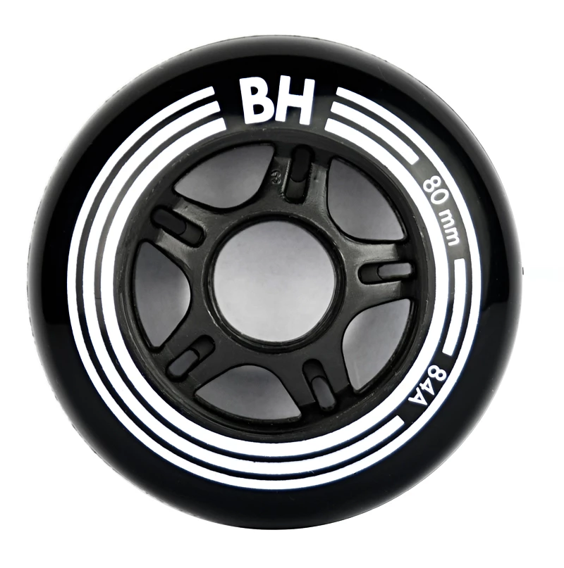 Kółka do rolek BH  80 mm / 84A 8-Pack Black