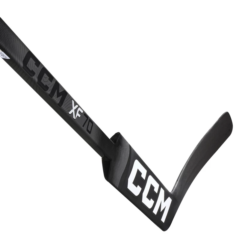 Kompozytowy bramkarski kij hokejowy CCM Tacks XF 70 Black/Grey Intermediate 23 cale, L (normalna osłona)