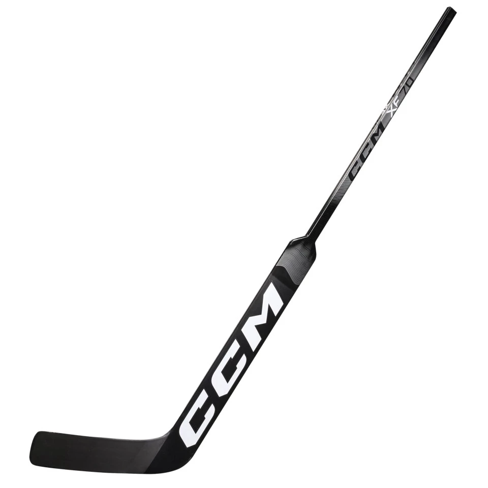 Kompozytowy bramkarski kij hokejowy CCM Tacks XF 70 Black/Grey Intermediate 23 cale, L (normalna osłona)