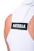 Koszulka bez rękawów Nebbia z kapturem 173 biała