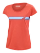 Koszulka damska Babolat  Exercise Stripes Tee Poppy Red