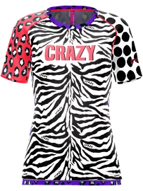 Koszulka damska Crazy Idea Mountain Flash Black/Zebra