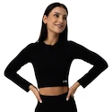 Koszulka damska GymBeam  FLO Ribbed CropTop Black M