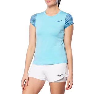 Koszulka damska Mizuno  Charge Printed Tee  Blue Glow M