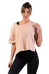 Koszulka damska Nebbia  Organic Cotton Loose Fit “The Minimalist” Crop Top 417 salmon