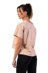 Koszulka damska Nebbia  Organic Cotton Loose Fit “The Minimalist” Crop Top 417 salmon