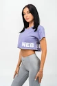 Koszulka damska Nebbia POWERHOUSE Oversized Crop Top 279 purple