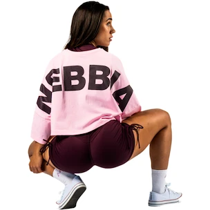 Koszulka damska Nebbia STRONG BEAUTY Oversized Cropped Tee JUST FLOW 431 pink