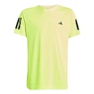 Koszulka dziecięca adidas  B Club 3 Stripes Tee Lucid Lemon