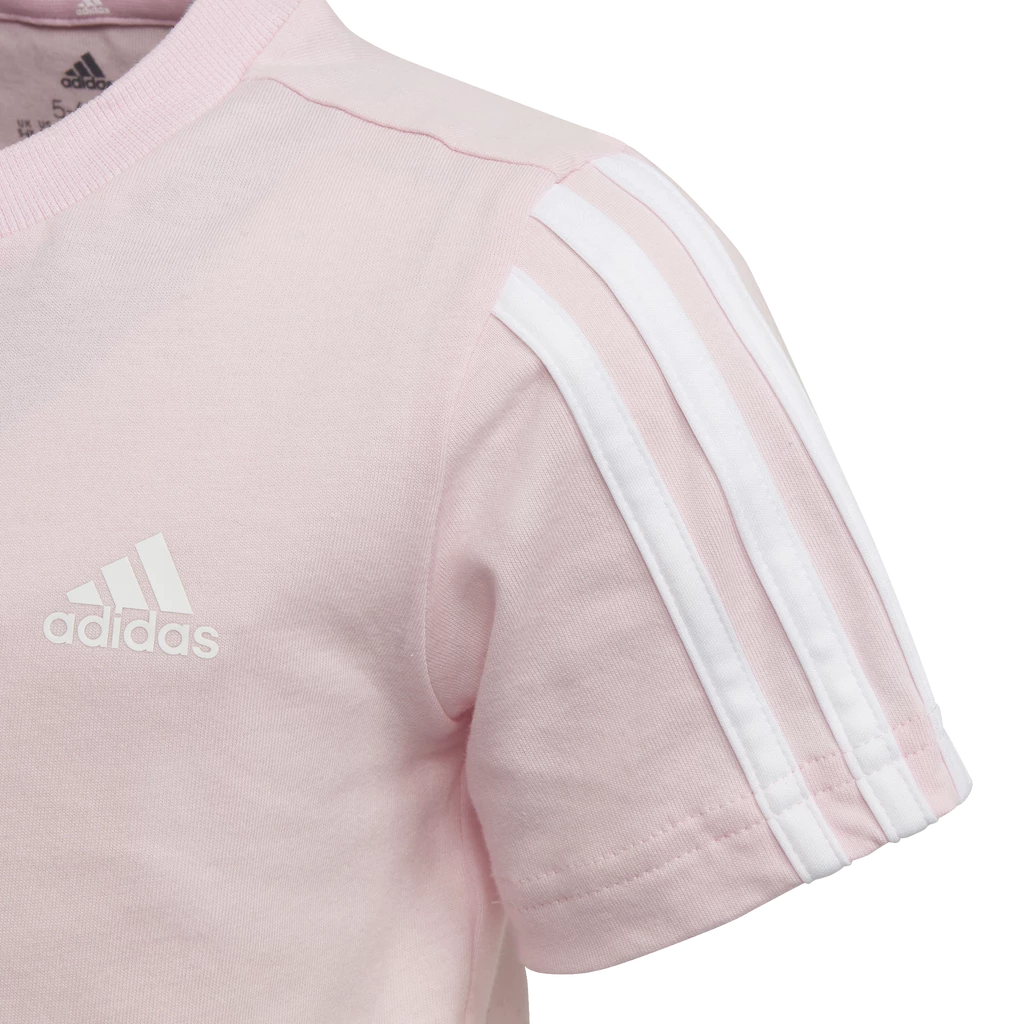 Koszulka dziecięca adidas  Essentials 3-Stripes Clear Pink