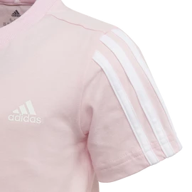 Koszulka dziecięca adidas Essentials 3-Stripes Clear Pink