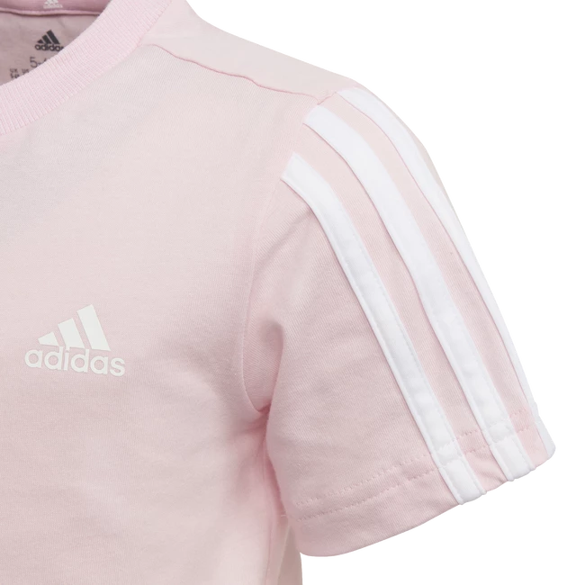 Koszulka dziecięca adidas  Essentials 3-Stripes Clear Pink