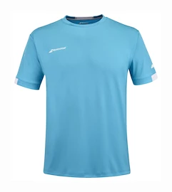 Koszulka dziecięca Babolat Play Crew Neck Tee Boy Cyan Blue