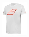 Koszulka dziecięca Babolat  Strike Cotton Tee Jr White/Strike Red