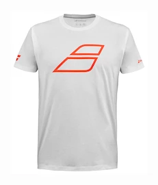 Koszulka dziecięca Babolat Strike Cotton Tee Jr White/Strike Red