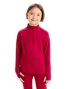 Koszulka dziecięca Icebreaker  K 260 Tech LS Half Zip Cherry