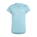 Koszulka dziewczęca adidas Aeroready 3-Stripes Tee Mint Ton