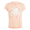 Koszulka dziewczęca adidas Aeroready Up2Move Cotton Touch Training Slim Logo Ambient Blush