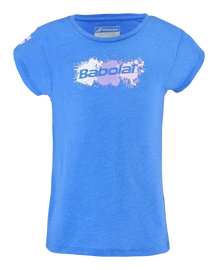 Koszulka dziewczęca Babolat Exercise Cotton Tee Girl French Blue