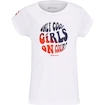 Koszulka dziewczęca Babolat  Exercise Cotton Tee Girl White 8 - 10 lat