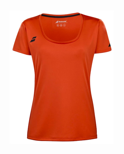 Koszulka dziewczęca Babolat  Play Cap Sleeve Top Girl Fiesta Red 10 - 12 lat