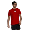 Koszulka męska adidas Aeroready 3-Stripes Back Tee Scarlet